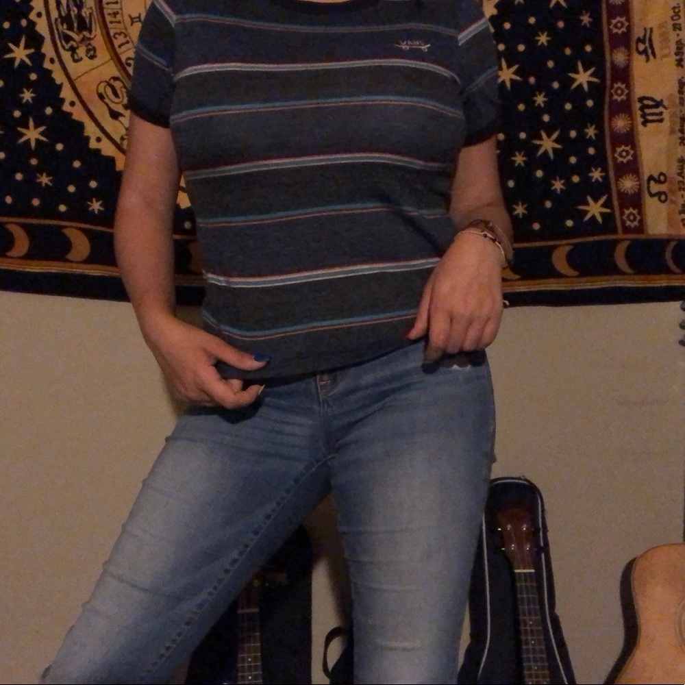 striped vans t shirt